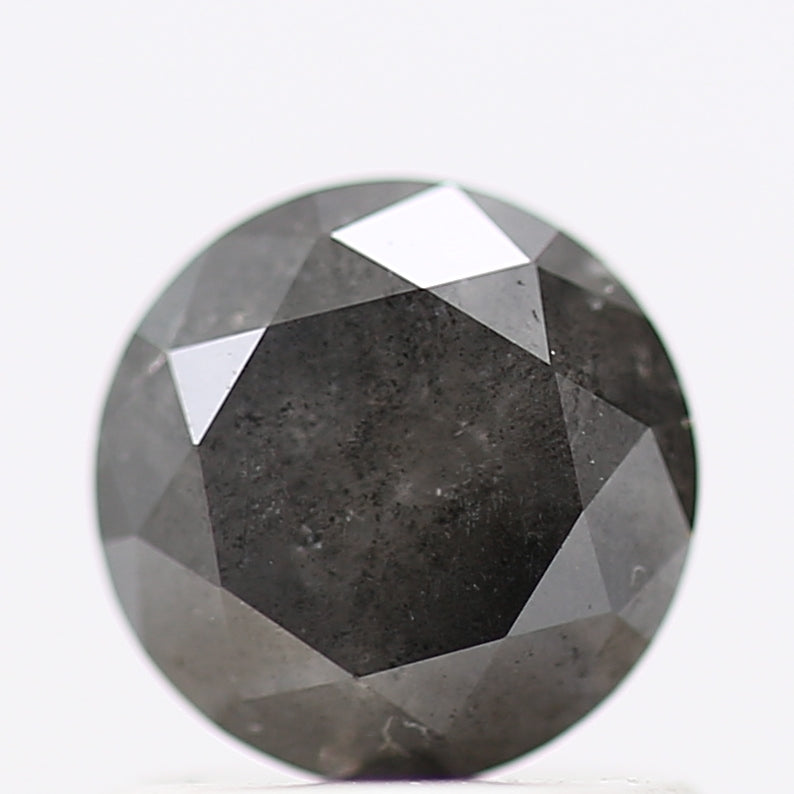 0.97 Carat Fancy Gray Round Brilliant Cut Natural Loose Diamond